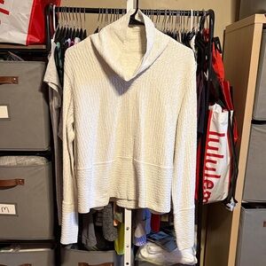 Lululemon Retreat Yourself Pullover Sz XS/S Heathered Light Ivory 641